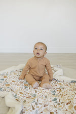 Mebie Baby Latte Ribbed Bamboo Zipper - 