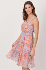 PinkBlush Lavender Adjustable Straps Tiered Dress - 