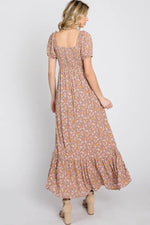 PinkBlush Lavender Floral Sweetheart Neck Off Shoulder Maxi Dress - 