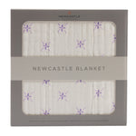 Newcastle Classics Lavender Flower Natural Bamboo Muslin Blanket - Baby & Toddler > Swaddling & Receiving Blankets > Receiving Blankets Bamboo Newcastle Blanket