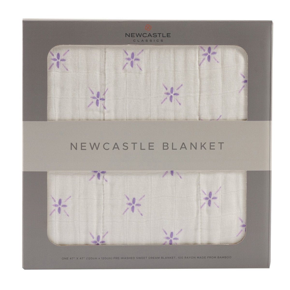 Newcastle Classics Lavender Flower Natural Bamboo Muslin Blanket - 