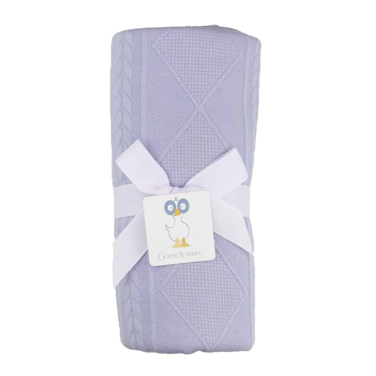 Goosewaddle® | Newborn Baby Blankets Toys Teethers Bibs & More Lavender Knit Blanket - 