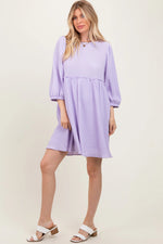 PinkBlush Lavender Knit Ruffle Trim Dress - 