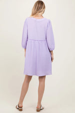 PinkBlush Lavender Knit Ruffle Trim Dress - 