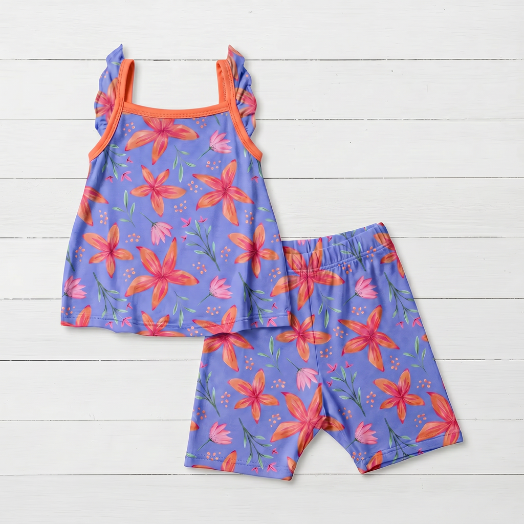 Lavender Leilani Flutter Tank & Shorts by Bestaroo