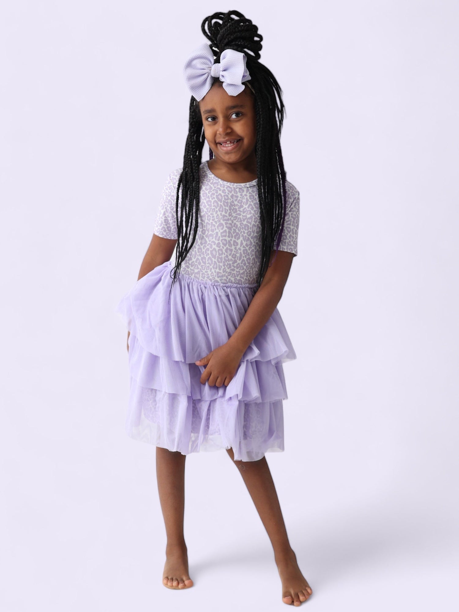 DREAM BIG LITTLE CO LAVENDER LEOPARD DREAM TUTU DRESSEveretts Place