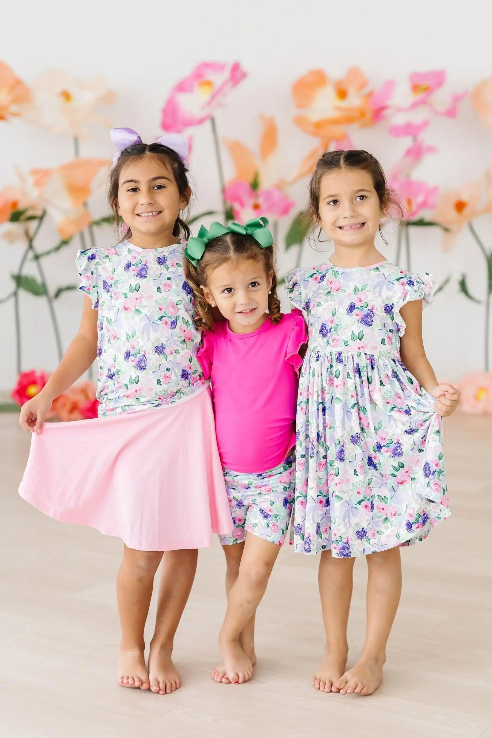 Mila & Rose ® Lavender Love Flutter Sleeve Twirl Dress - 