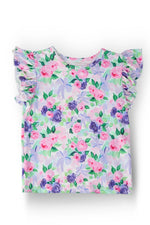 Lavender Love S/S Ruffle Tee - Textile, Pink, Baby & Toddler Clothing, Purple, Pattern | Everetts Place