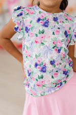 Mila & Rose ® Lavender Love S/S Ruffle Tee - 