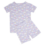 Sweet Bamboo Lavender Pajama Set with Lightweight Fabric for Kids Summer Sleep - 
