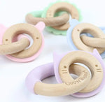 Goosewaddle® | Newborn Baby Blankets Toys Teethers Bibs & More Lavender Kitten Teether with Silicone and Wood for Teething Babies - Baby & Toddler > Baby Health > Pacifiers & Teethers Teether