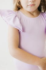 Mila & Rose ® Lavender S/S Flutter Sleeve Leotard - 