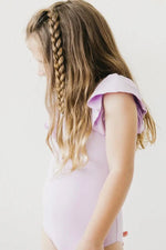Mila & Rose ® Lavender S/S Flutter Sleeve Leotard - 