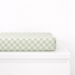 Little Mae & Co Leaf Green Checkered Changing Pad CoverEveretts Place