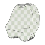 Little Mae & Co Leaf Green White Checkered Car Seat Cover For Babies - Everetts Place Boutique - 
