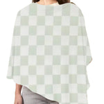 Little Mae & Co Leaf Green & White Checkered Carseat Cover - 