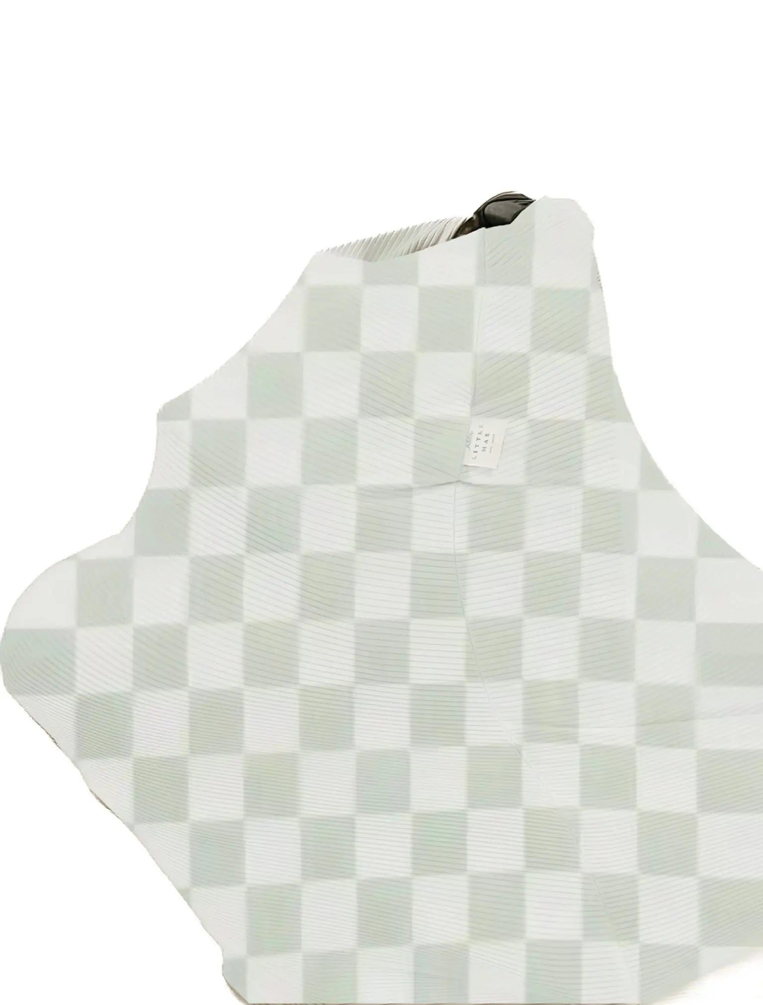 Little Mae & Co Leaf Green & White Checkered Carseat Cover - 