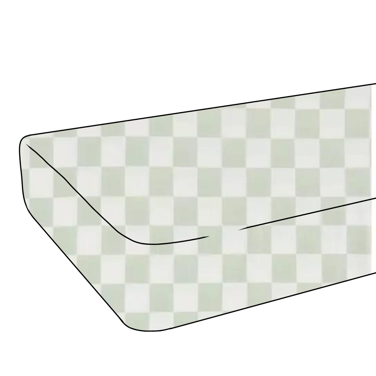 Little Mae & Co Leaf Green & White Checkered Crib SheetEveretts Place