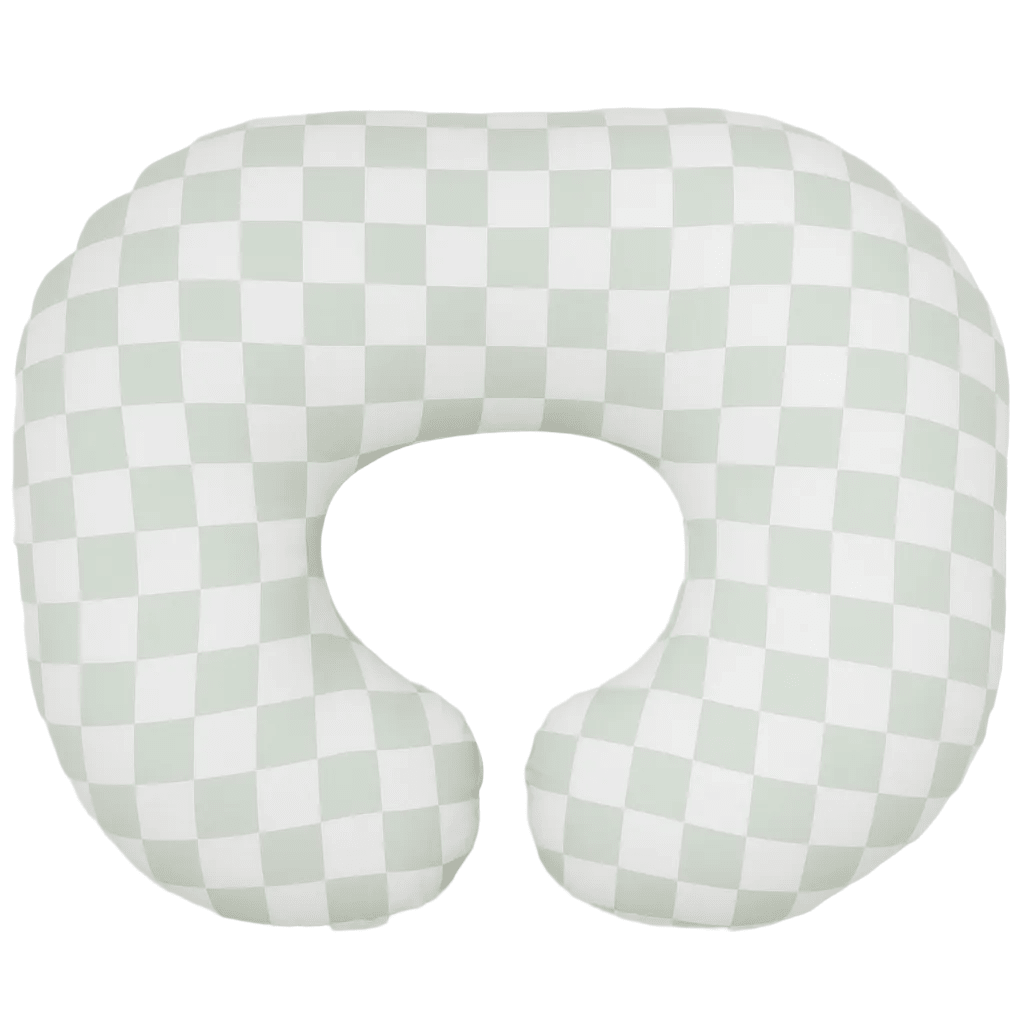 Little Mae & Co Leaf Green & White Checkered Nursing Pillow CoverEveretts Place