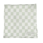 Little Mae & Co Leaf Green White Checkered Stretch Swaddle for Baby - Everetts Place Boutique - 