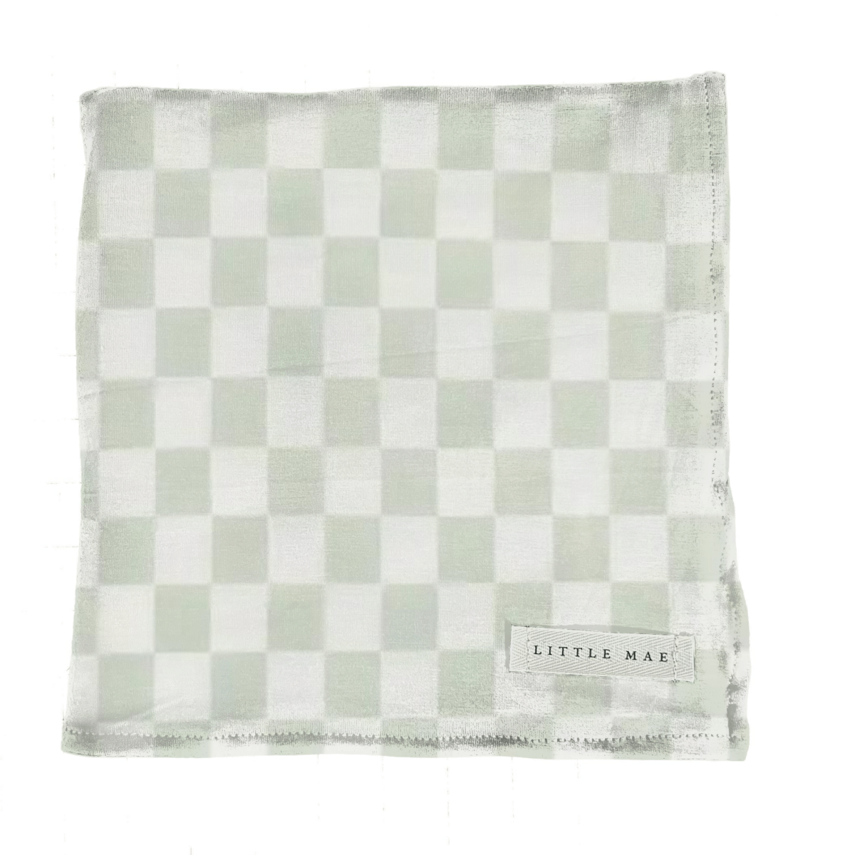 Little Mae & Co Leaf Green White Checkered Stretch Swaddle for Baby - Everetts Place Boutique - 