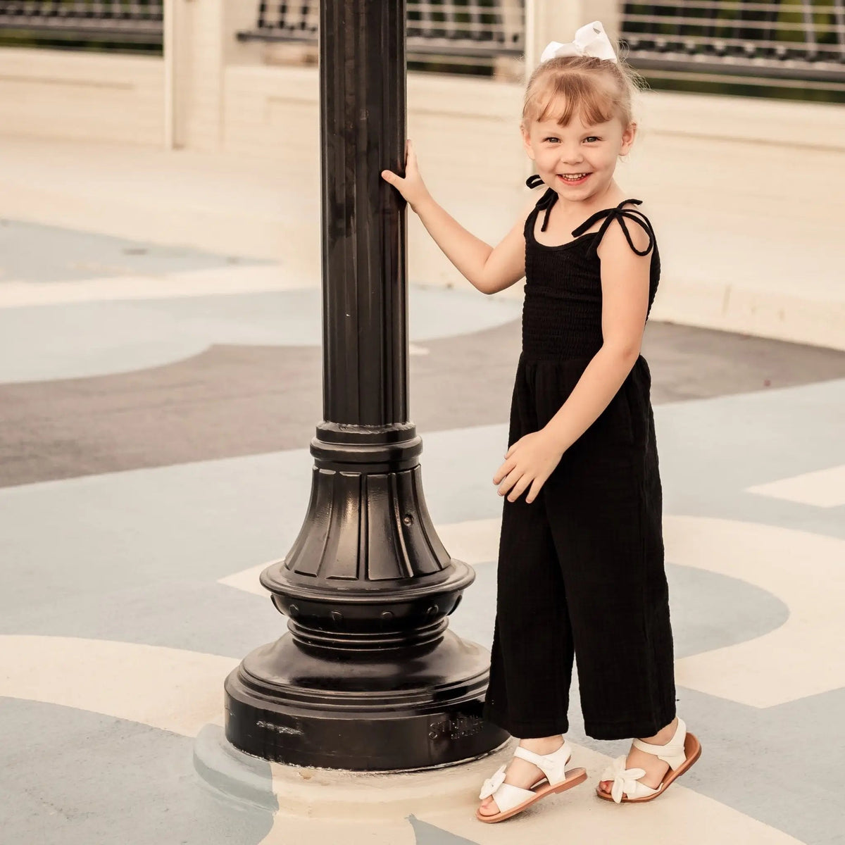 Bestaroo Leena Jumpsuit Blue For Girls Gauze Fabric Adjustable Straps - 