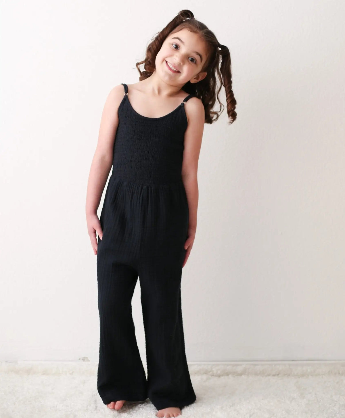 Bestaroo Leena Jumpsuit Blue For Girls Gauze Fabric Adjustable Straps - 