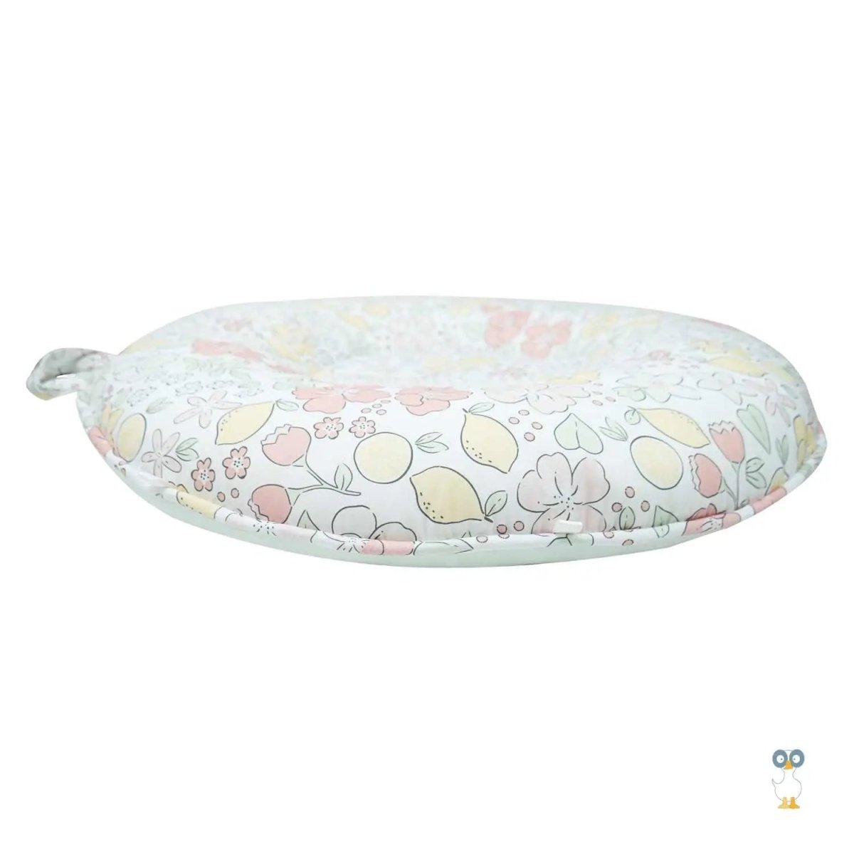 Goosewaddle® | Newborn Baby Blankets Toys Teethers Bibs & More Lemon Aqua Glass Floor Cushion with Kid - Friendly Design