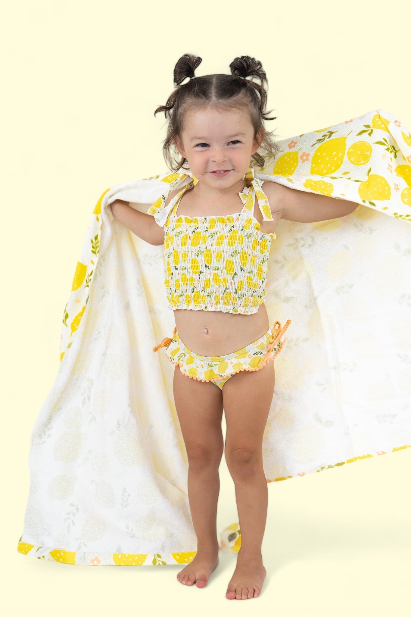 DREAM BIG LITTLE CO LEMON BLOSSOMS DREAM SMOCKED TANKINI TWO PIECE SWIM SUITEveretts Place