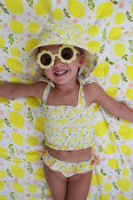 DREAM BIG LITTLE CO LEMON BLOSSOMS DREAM SMOCKED TANKINI TWO PIECE SWIM SUITEveretts Place