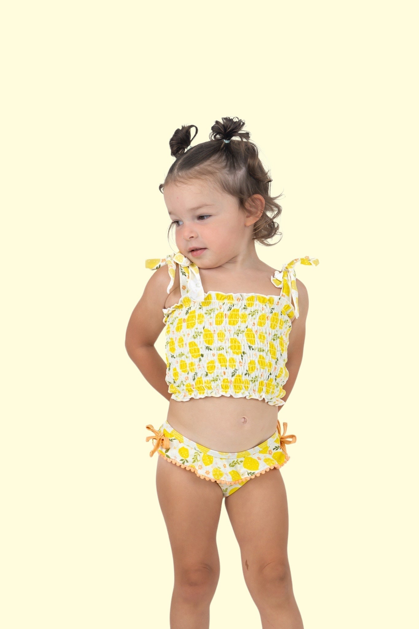 DREAM BIG LITTLE CO LEMON BLOSSOMS DREAM SMOCKED TANKINI TWO PIECE SWIM SUITEveretts Place