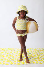 DREAM BIG LITTLE CO LEMON BLOSSOMS DREAM SMOCKED TANKINI TWO PIECE SWIM SUITEveretts Place