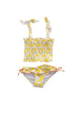 DREAM BIG LITTLE CO LEMON BLOSSOMS DREAM SMOCKED TANKINI TWO PIECE SWIM SUITEveretts Place