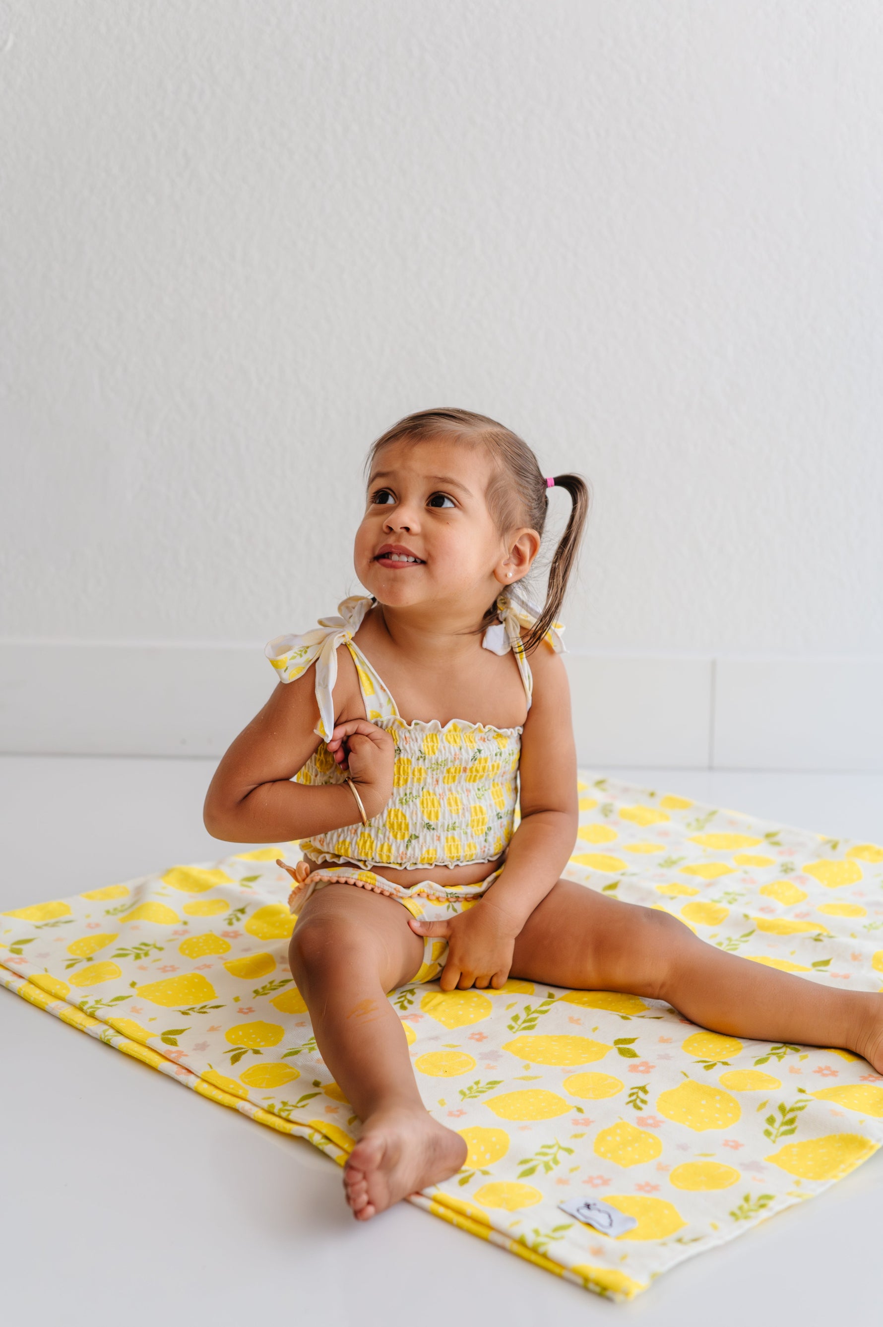 DREAM BIG LITTLE CO LEMON BLOSSOMS DREAM SMOCKED TANKINI TWO PIECE SWIM SUITEveretts Place