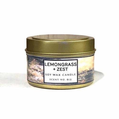 Lemongrass + Zest Aromatherapy Soy Wax Candle - Everetts Place: Online Boutique - Diffusers, Oils & Candles