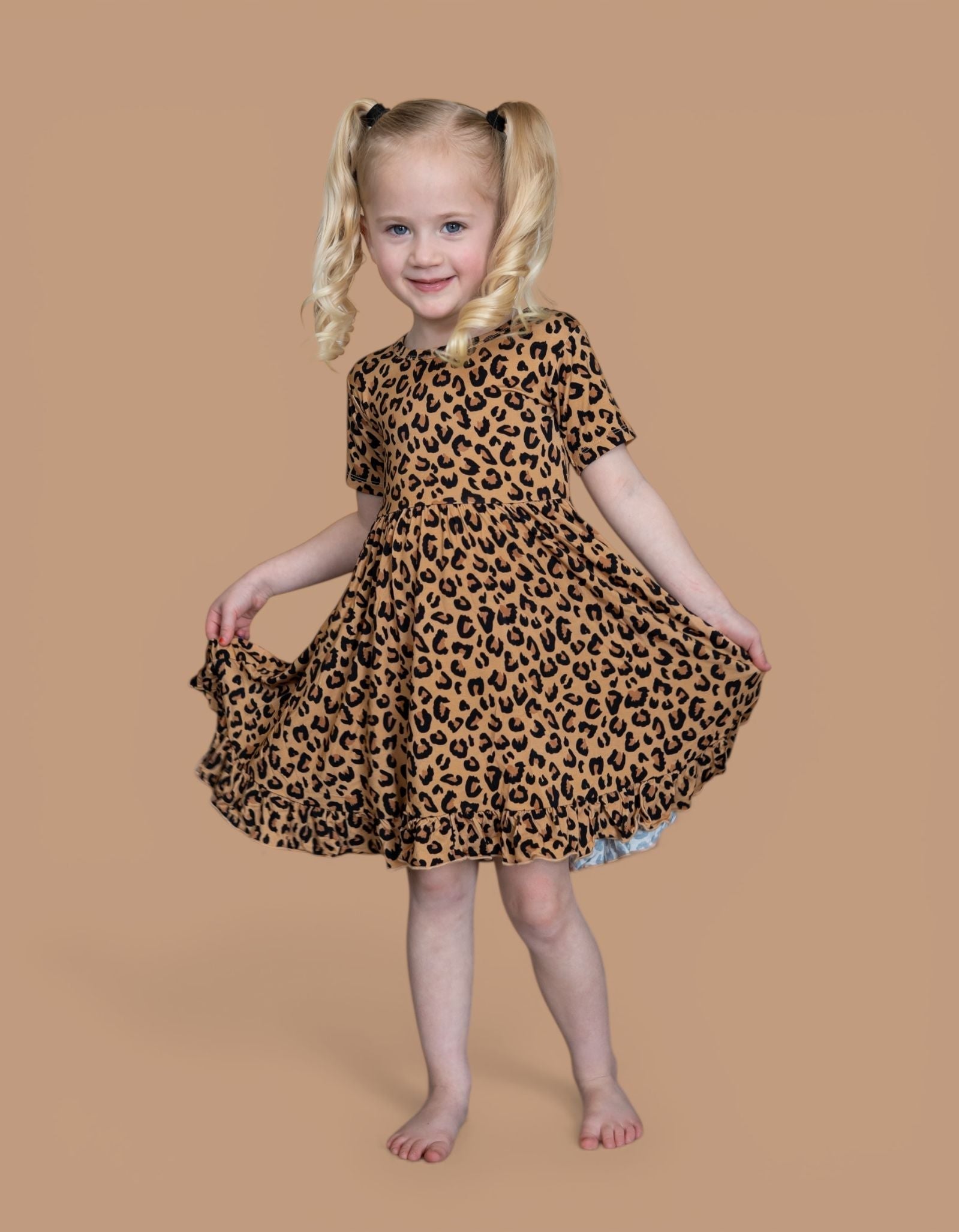 DREAM BIG LITTLE CO Leopard Dream Ruffle Dress For Baby And Toddler ClothingEveretts Place