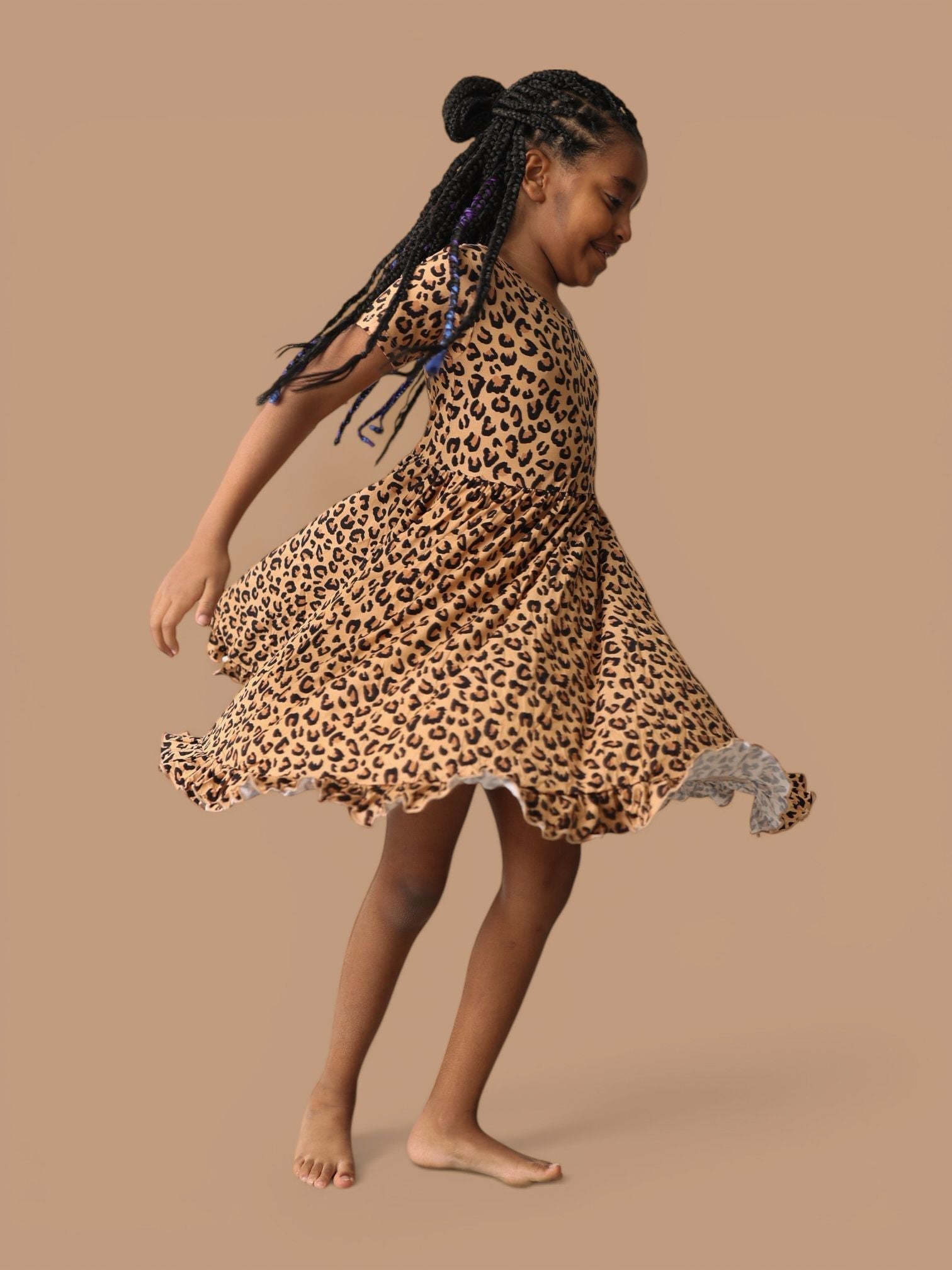 DREAM BIG LITTLE CO Leopard Dream Ruffle Dress For Baby And Toddler ClothingEveretts Place