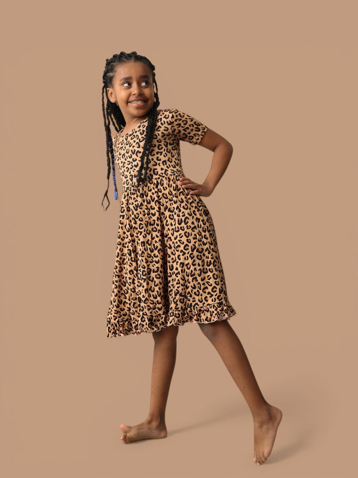 DREAM BIG LITTLE CO Leopard Dream Ruffle Dress For Baby And Toddler ClothingEveretts Place