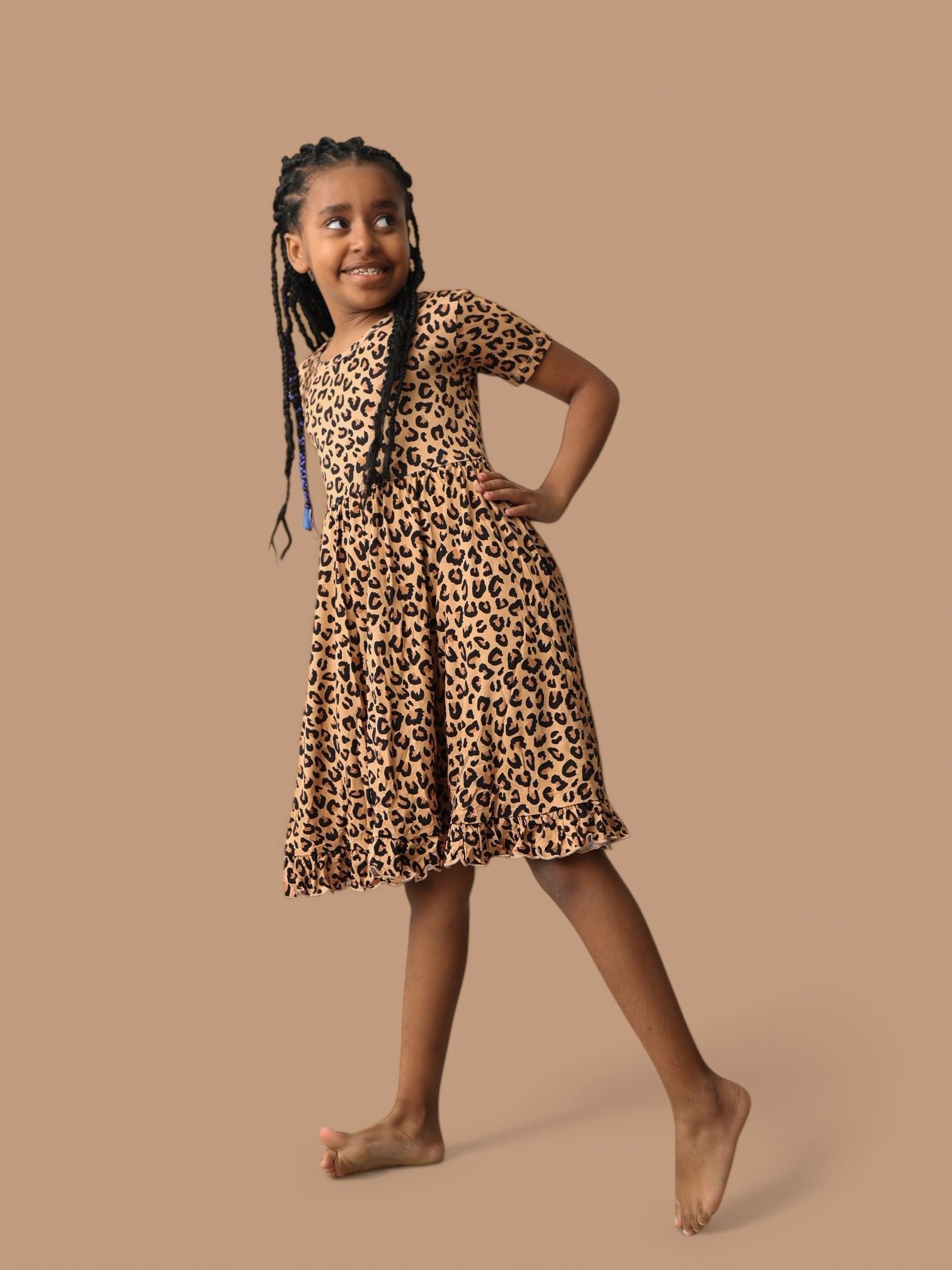 DREAM BIG LITTLE CO Leopard Dream Ruffle Dress For Baby And Toddler ClothingEveretts Place
