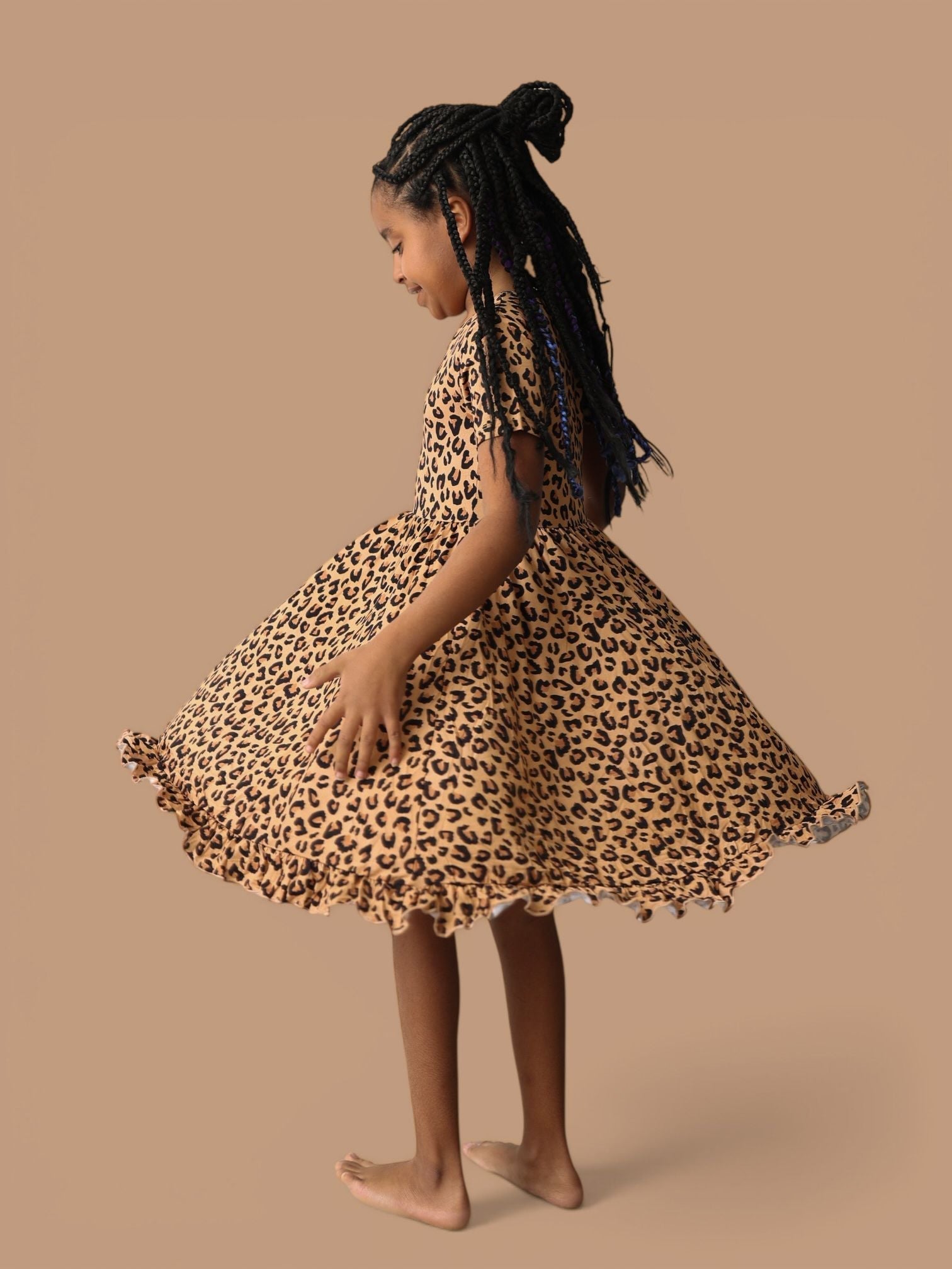 DREAM BIG LITTLE CO Leopard Dream Ruffle Dress For Baby And Toddler ClothingEveretts Place