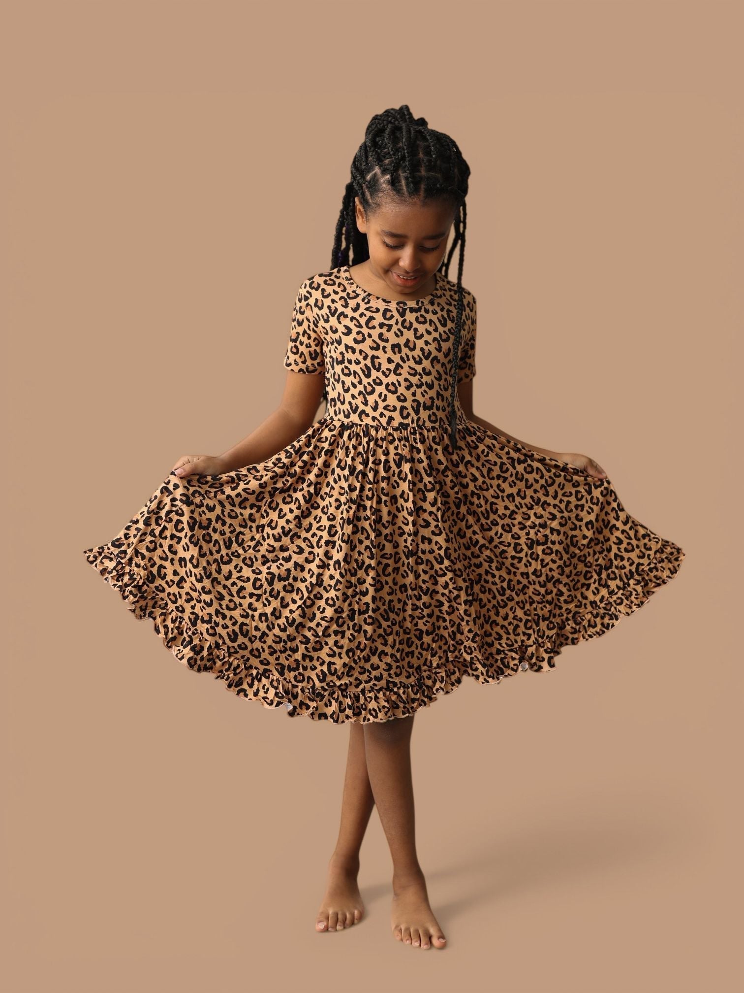 DREAM BIG LITTLE CO Leopard Dream Ruffle Dress For Baby And Toddler ClothingEveretts Place