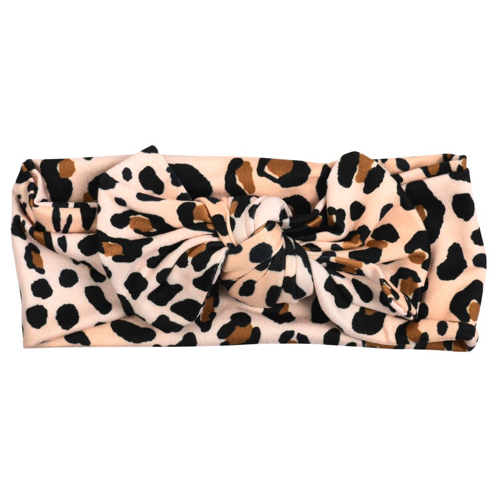 Three Little Tots Leopard Knotted Headband - 