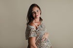 Three Little Tots Leopard Print Labor & Delivery Nursing Hospital Gown - 