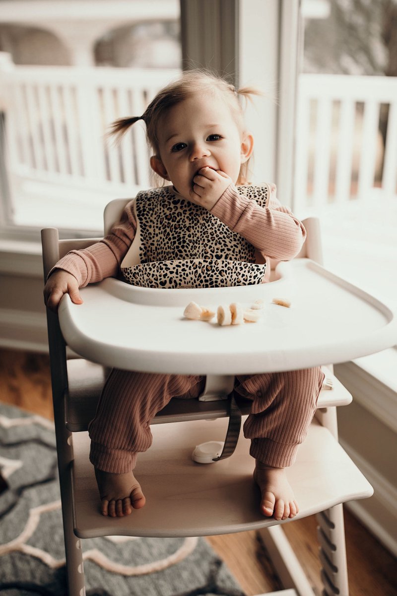 Three Little Tots Leopard Silicone Baby Bib - 