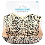 Three Little Tots Leopard Silicone Baby Bib - 