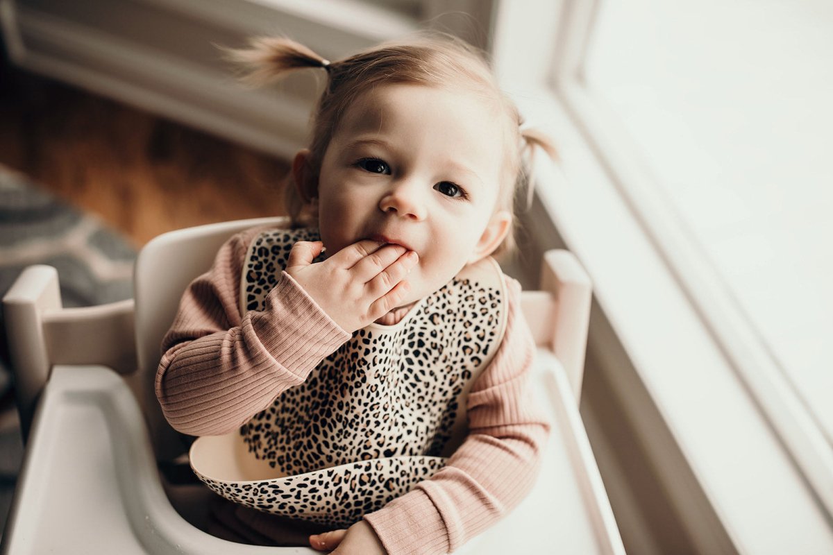 Three Little Tots Leopard Silicone Baby Bib - 