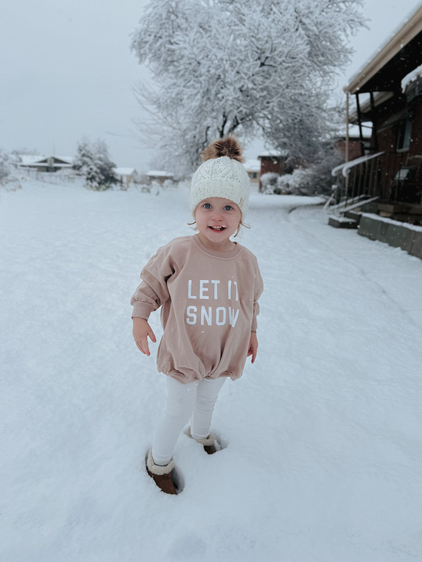 Little Joy Co. Let It Snow Sweatshirt Romper - more colors - 