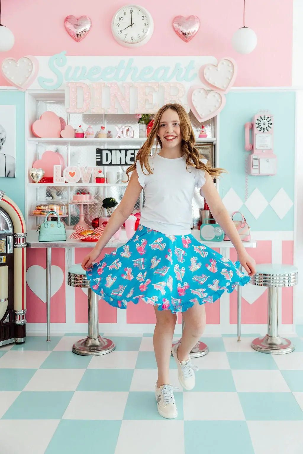 Mila & Rose ® Let the Good Times Roll Ruffle Twirl Skort - 