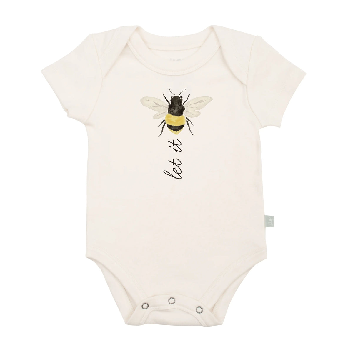 Finn Emma Graphic Bodysuit Organic Cotton For Baby With Bee Design Ultra Soft Comfort Finn + Emma 