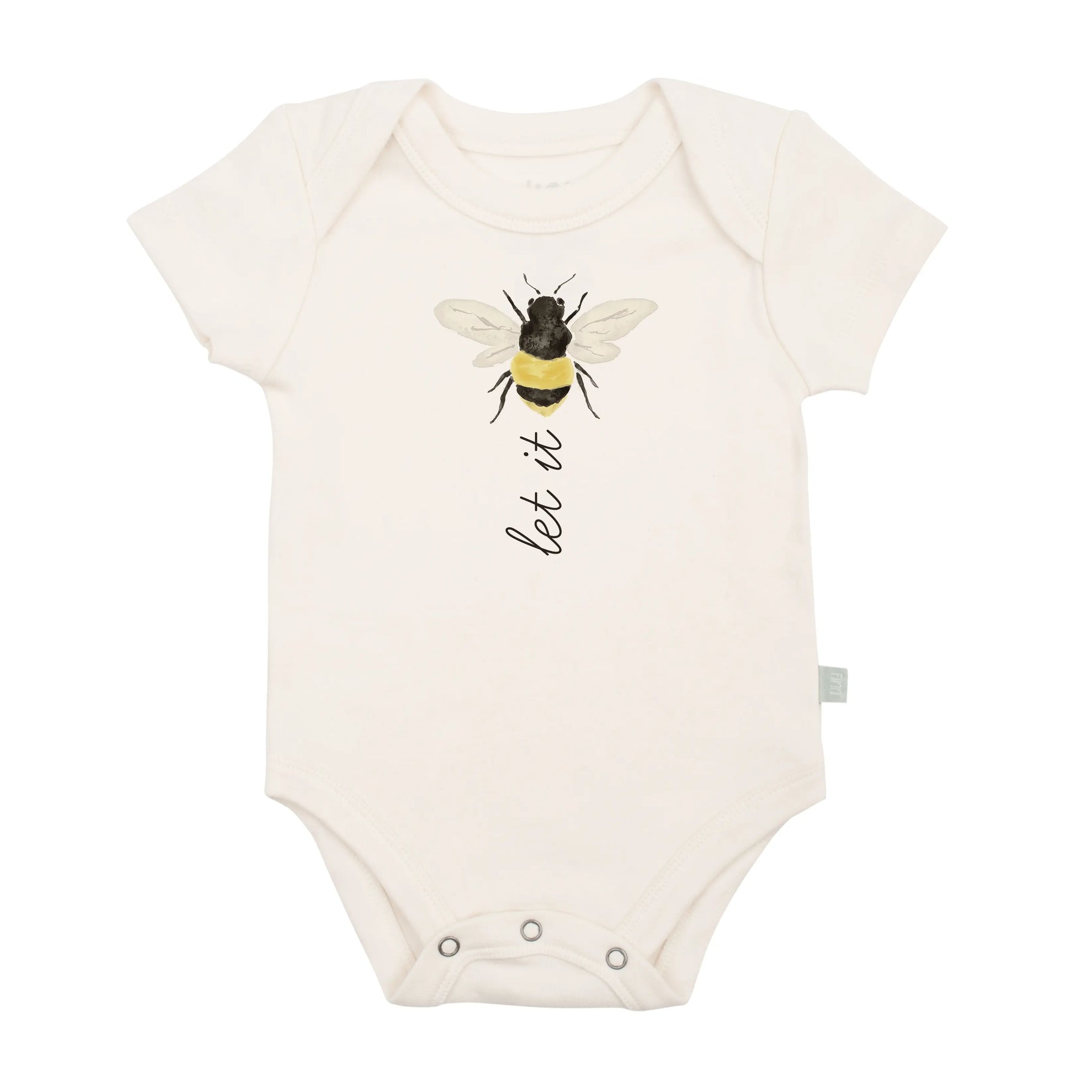 Finn Emma Graphic Bodysuit Organic Cotton For Baby With Bee Design Ultra Soft Comfort Finn + Emma 